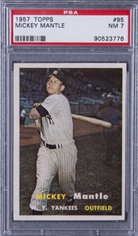 1957 Topps #95 Mickey Mantle – PSA NM 7